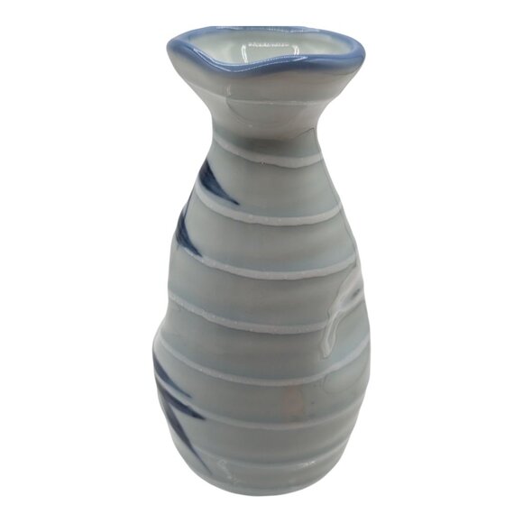 Japanese Ceramic Sake Bottle Bamboo Motif 4.75-Inches EUC - Picture 4 of 8